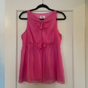Hot pink keyhole Milly blouse size 6